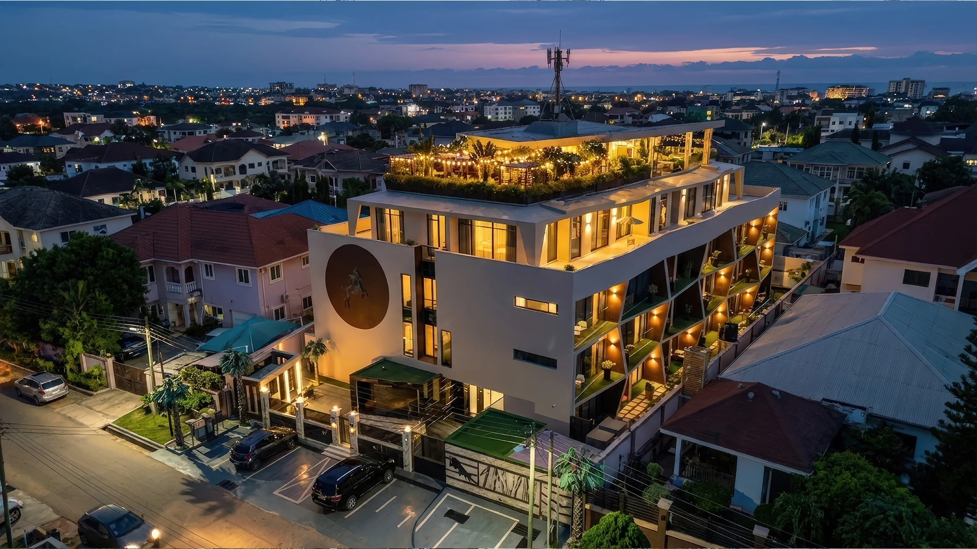 The Vynyard, Accra exterior